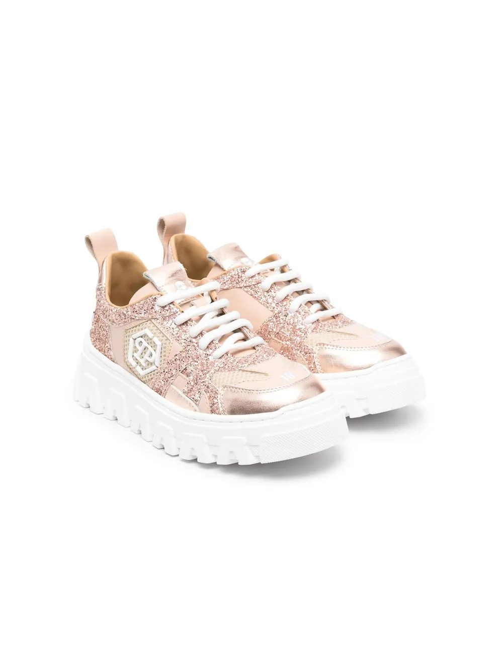 

Кроссовки с нашивкой-логотипом Philipp Plein Junior, розовый