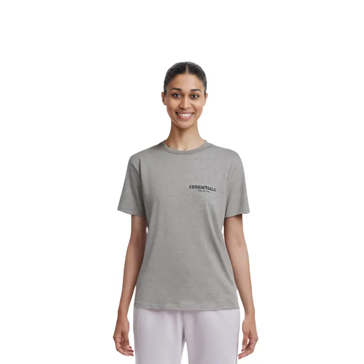 Футболка Fear Of God Essentials Core Collection FW21, серый — фото 4