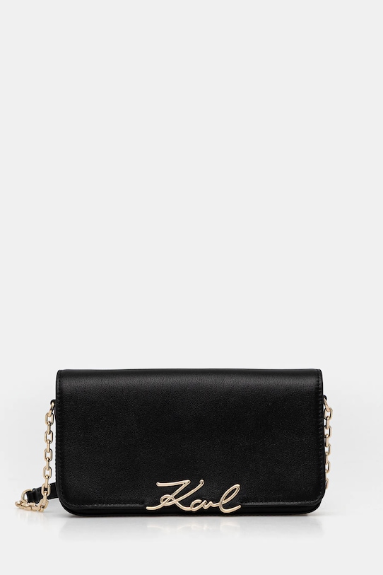 

Кожаная сумка K/SIGNATURE Karl Lagerfeld, черный