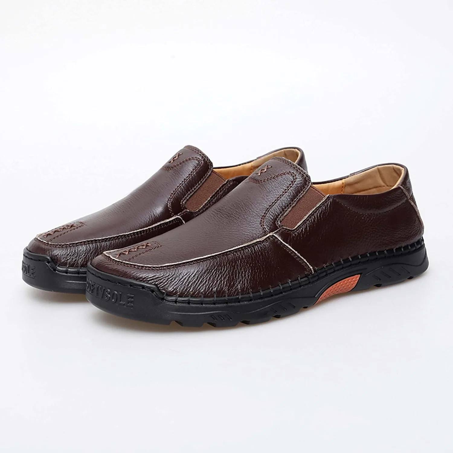 Лоферы кожаные Premium Brown — фото 4