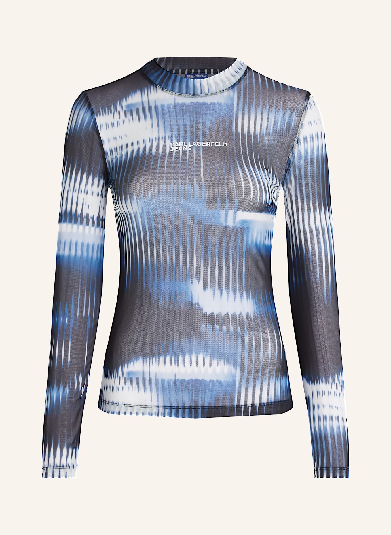 

Сетчатый топ с принтом Glitch Karl Lagerfeld Jeans, черный