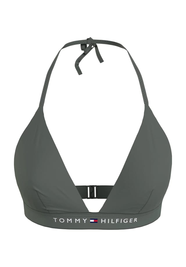 

Треугольный бикини с вырезом халтернеком Tommy Hilfiger, зеленый