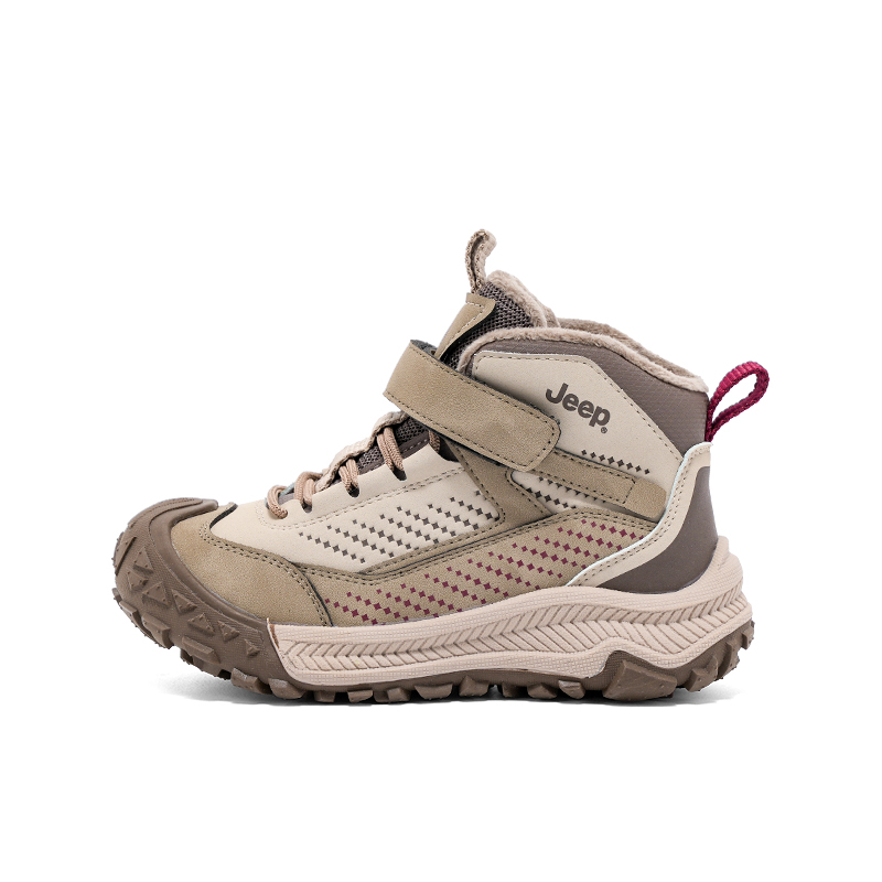 

Explorer 20 детские утепленные нескользящие износостойкие ботинки Jeep, бежевый хаки[thin cotton]