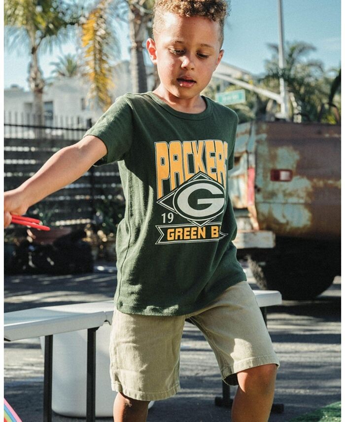 Футболка унисекс NFL Green Bay Packers Ovetime - Little Kid, Big Kid Junk Food Clothing, зеленый — фото 2