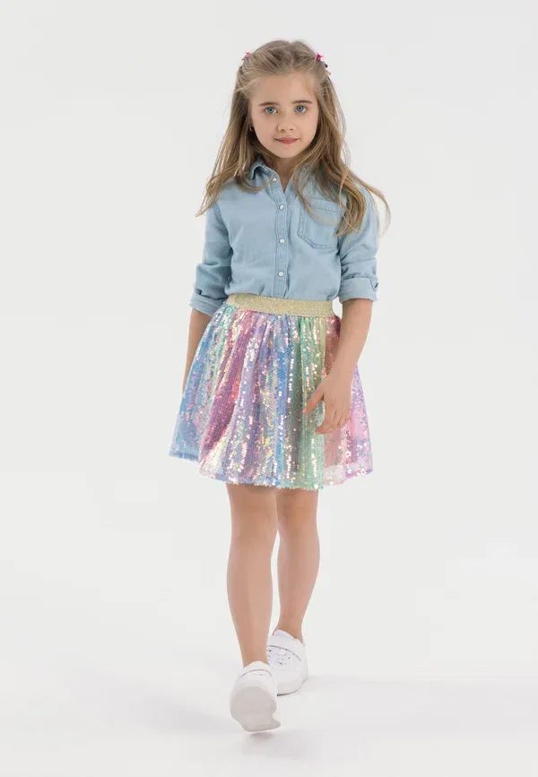 Юбка мини Minoti Sequin sparkle, разноцветная