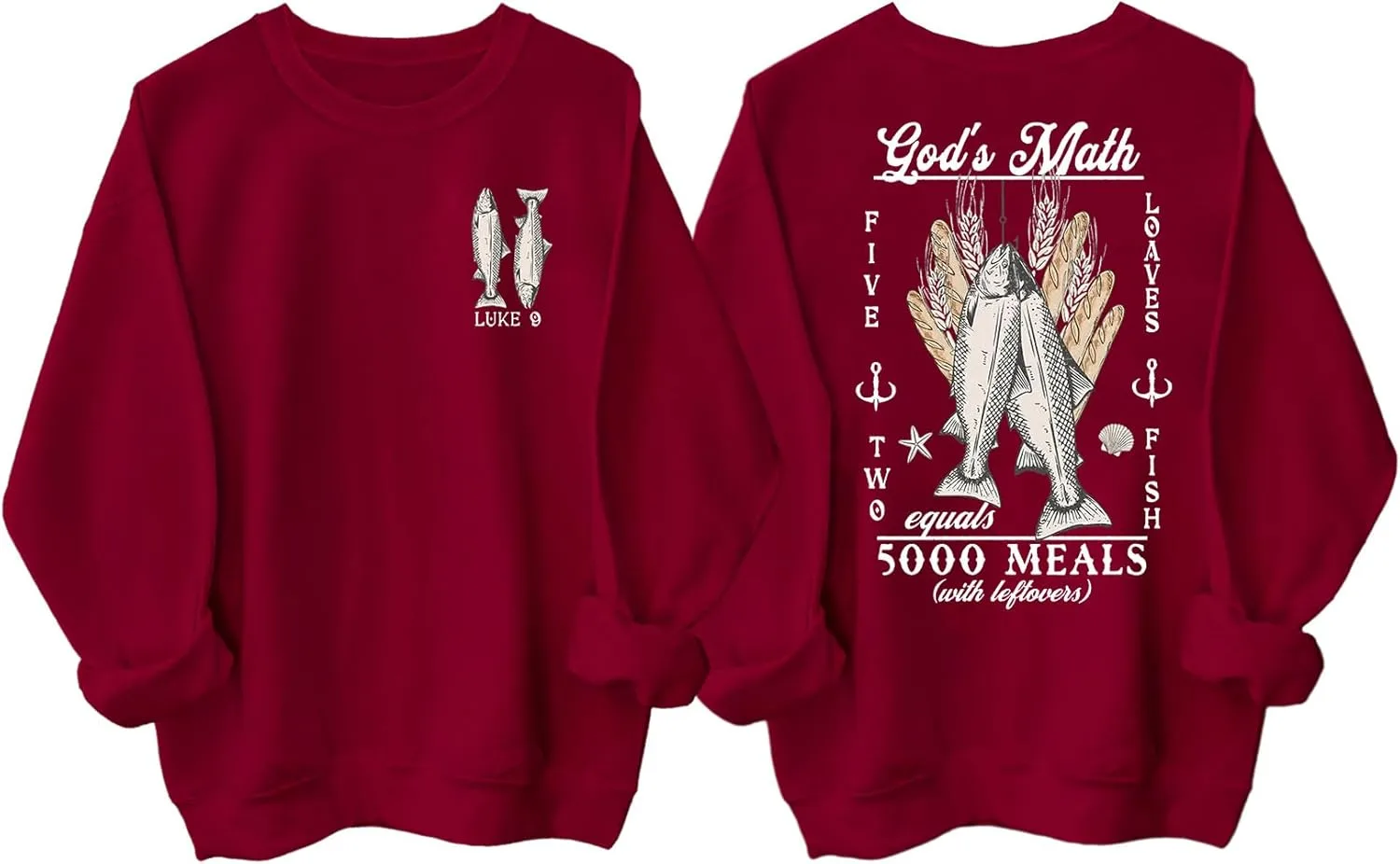 

Толстовка с длинным рукавом Jesus Feeds The 5000