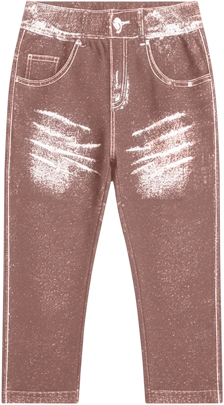 Леггинсы джинсовые Women's Capri Leggings, кофе — фото 4