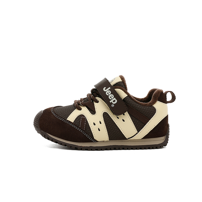 

Explorer 20 детские утепленные нескользящие износостойкие ботинки Jeep, tea коричневый/айвори белый[thin cotton]