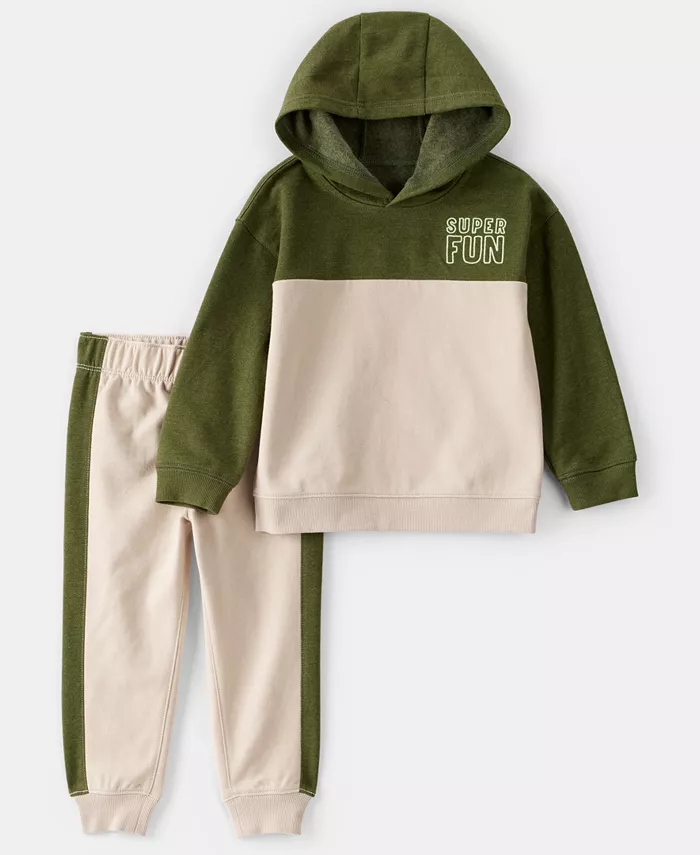 

Мальчиковый комплект худи и штанов с цветными блоками, 2 предмета, размер 2T-5T Carter'S, мультиколор