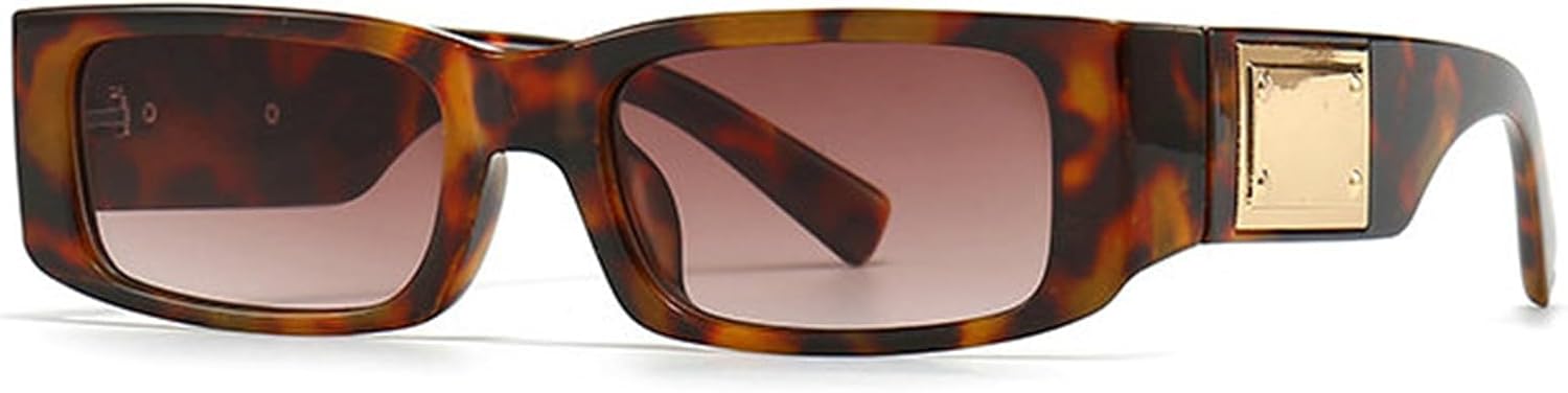 

Солнцезащитные очки Helena Trendy Rectangle для женщин и мужчин, винтажные прямоугольные очки в стиле Y2K, ретро-квадратные солнцезащитные очки 90-х, роскошные солнцезащитные очки S68, C3