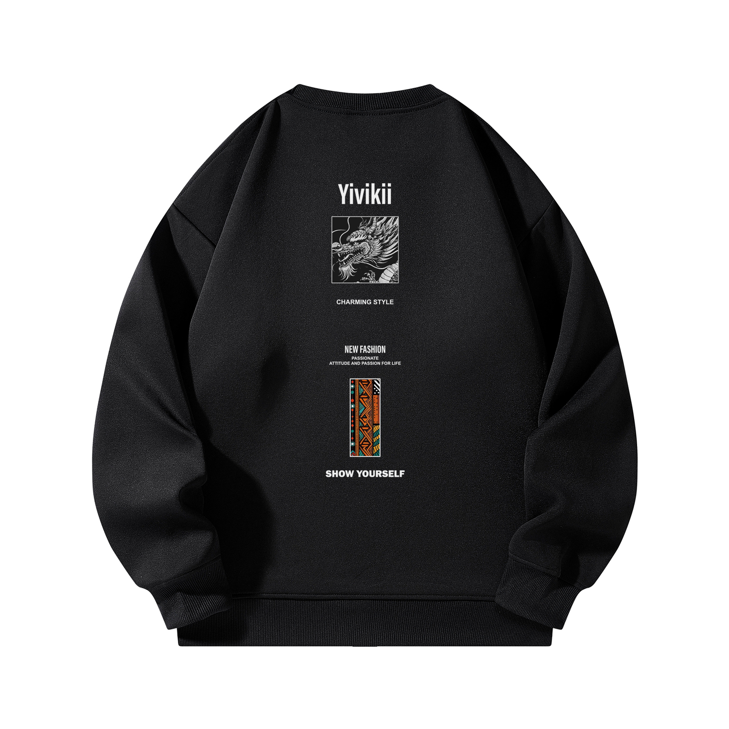 

Свитшот мужской YIVIKII, черный