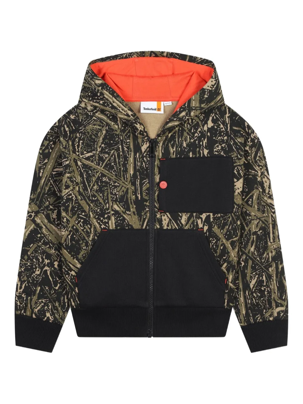 

Худи с камуфляжным принтом Timberland Kids, черный