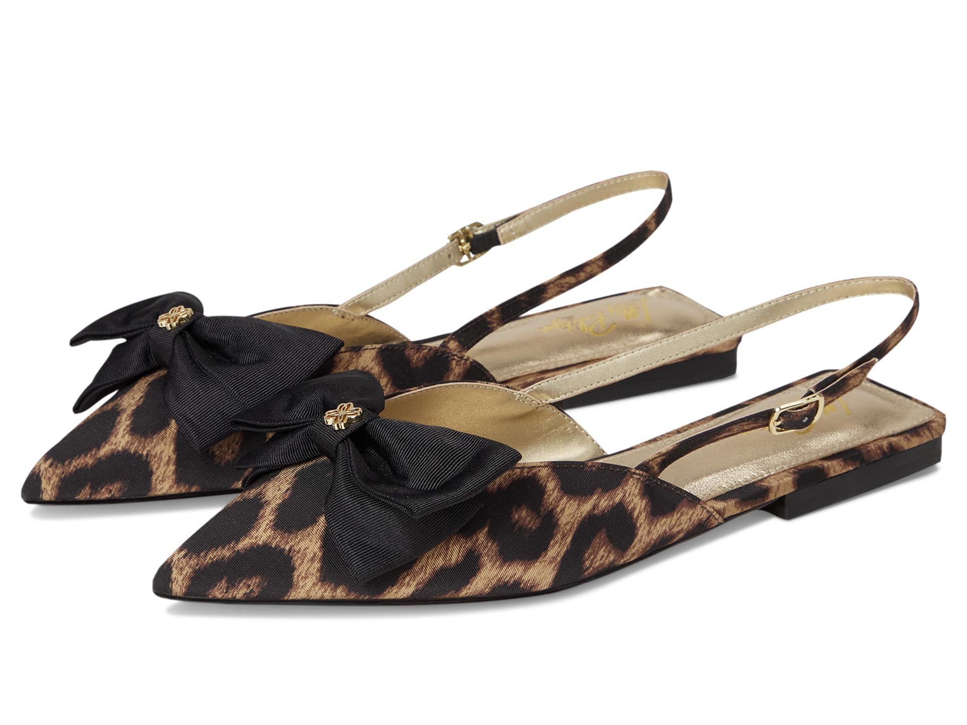 Балетки Lilly Pulitzer Brit Leopard Bow Slingback, цвет Multi Leopard Faille