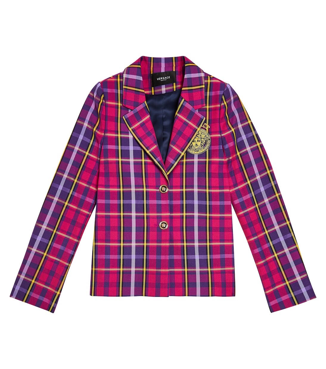 

Блейзер в клетку Versace Kids, мультиколор