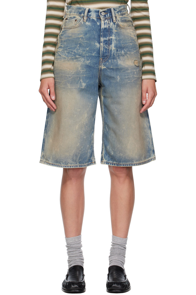 

Acne Studios Синие свободные джинсовые шорты