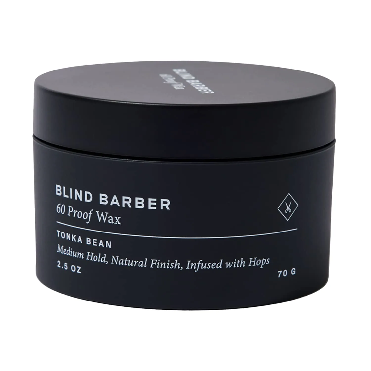 Blind Barber 60 Proof Hair Wax для мужчин - воск на водной основе для укладки, средняя фиксация и блеск, с экстрактом хмеля для объема, без жестокости, аромат тона бобов (70 г)