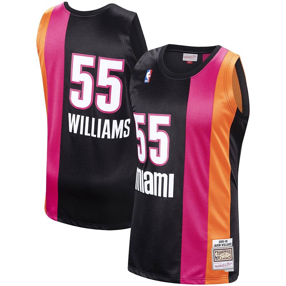 

Мужская черная майка Mitchell & Ness Jason Williams Miami Heat 2005-06 Hardwood Classics Swingman, цвет Hea Black