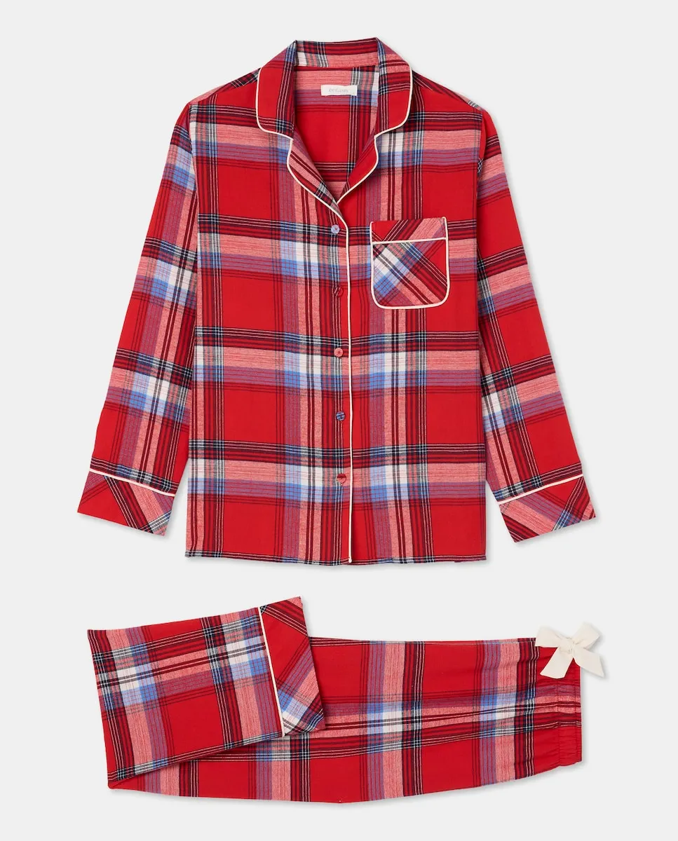 

Женская пижама-рубашка в клетку Énfasis, красный