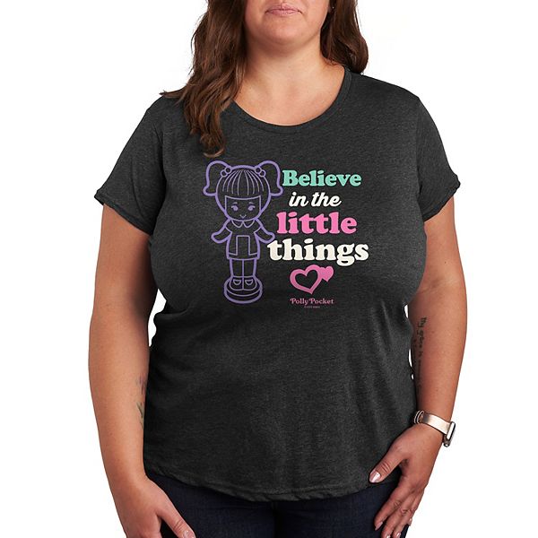 

Футболка с принтом Plus little things Polly Pocket, Heather Charcoal, Черный, Футболка с принтом Plus little things Polly Pocket, Heather Charcoal