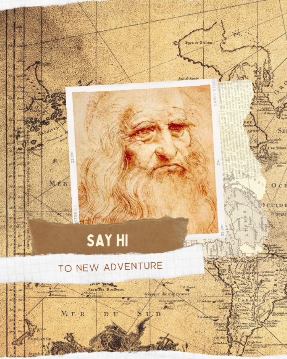 

SAY HI TO NEW ADVENTURES: sketchbook : perfect for Drawing Writing Painting Sketching Doodling100 Lined Pages & 8x10 Inch Paperback (Independently published)