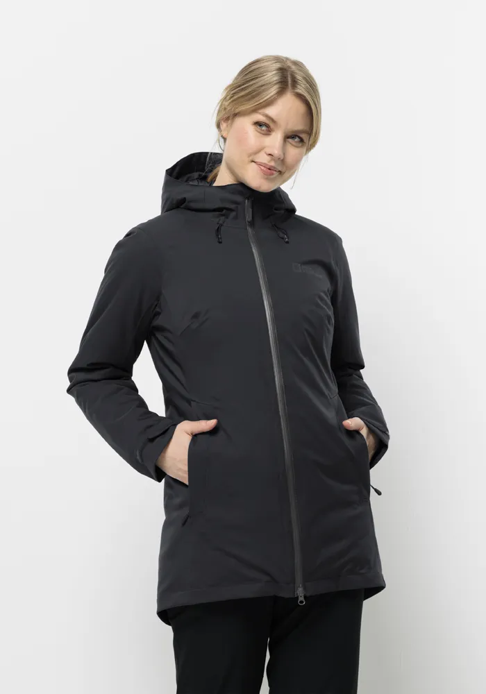 

Зимняя куртка Jack Wolfskin "STIRNBERG INS JKT W", с капюшоном, черный