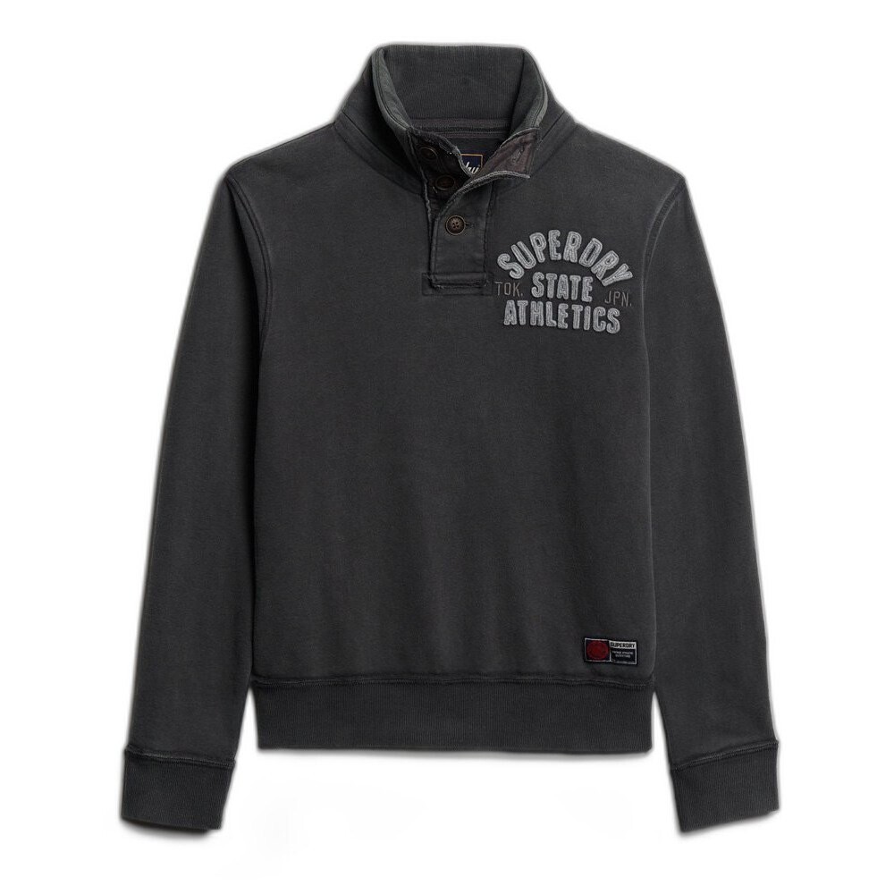 

Толстовка Superdry Vintage Athletic Henley Half Zip, черный