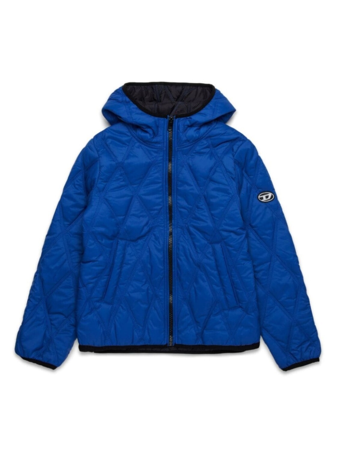 

Diesel Kids куртка с ромбовидным узором, синий