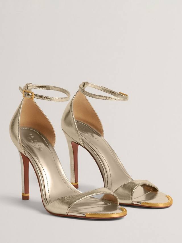 Туфли-лодочки Helliy на шпильке из кожи с металлизированной отделкой Ted Baker, Gold — фото 3