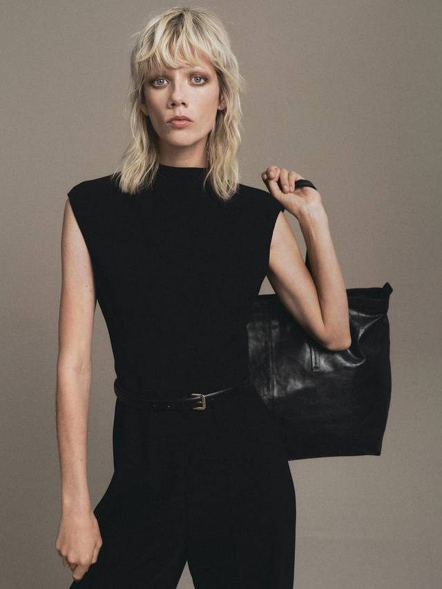 

Джемпер Gabriela без рукавов с широкими штанинами Mango, Black