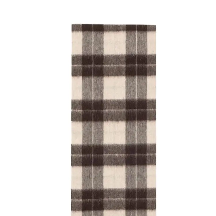 SAINT LAURENT Альпака, шерстяной вязаный шарф женский коричневый, Brown — фото 4