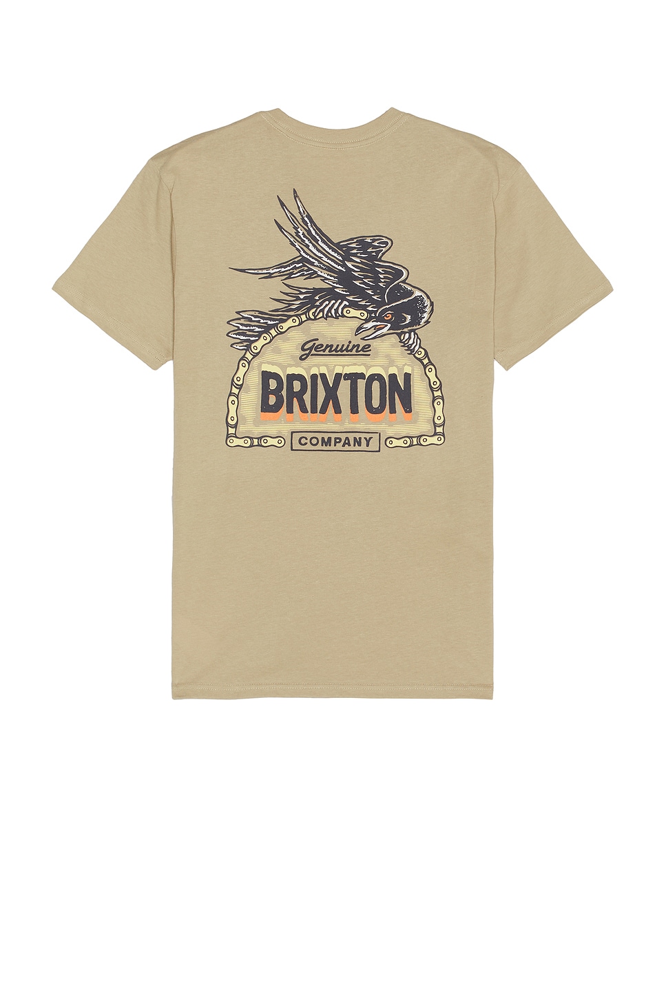

Футболка raven, сшитая по индивидуальному заказу Brixton, цвет oatmeal