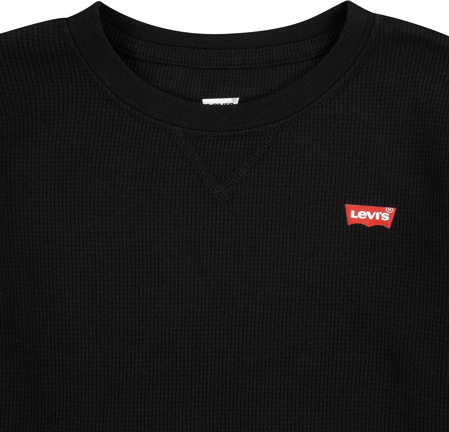 Комплект из 2 рубашек Levi's для мальчиков с длинным рукавом из вафельного трикотажа и фланели, Black — фото 3