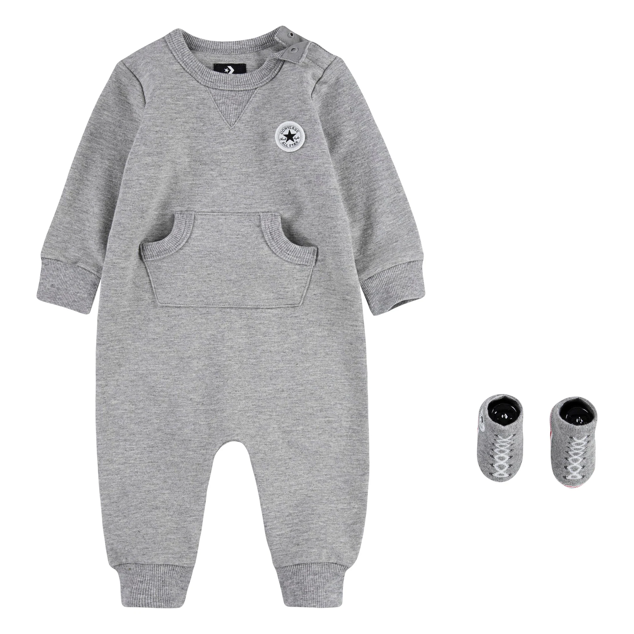 Комбинезон-конверс "LIL CHUCK COVERALL W/ SOCK BOOTIE S" (комплект) Converse, серый
