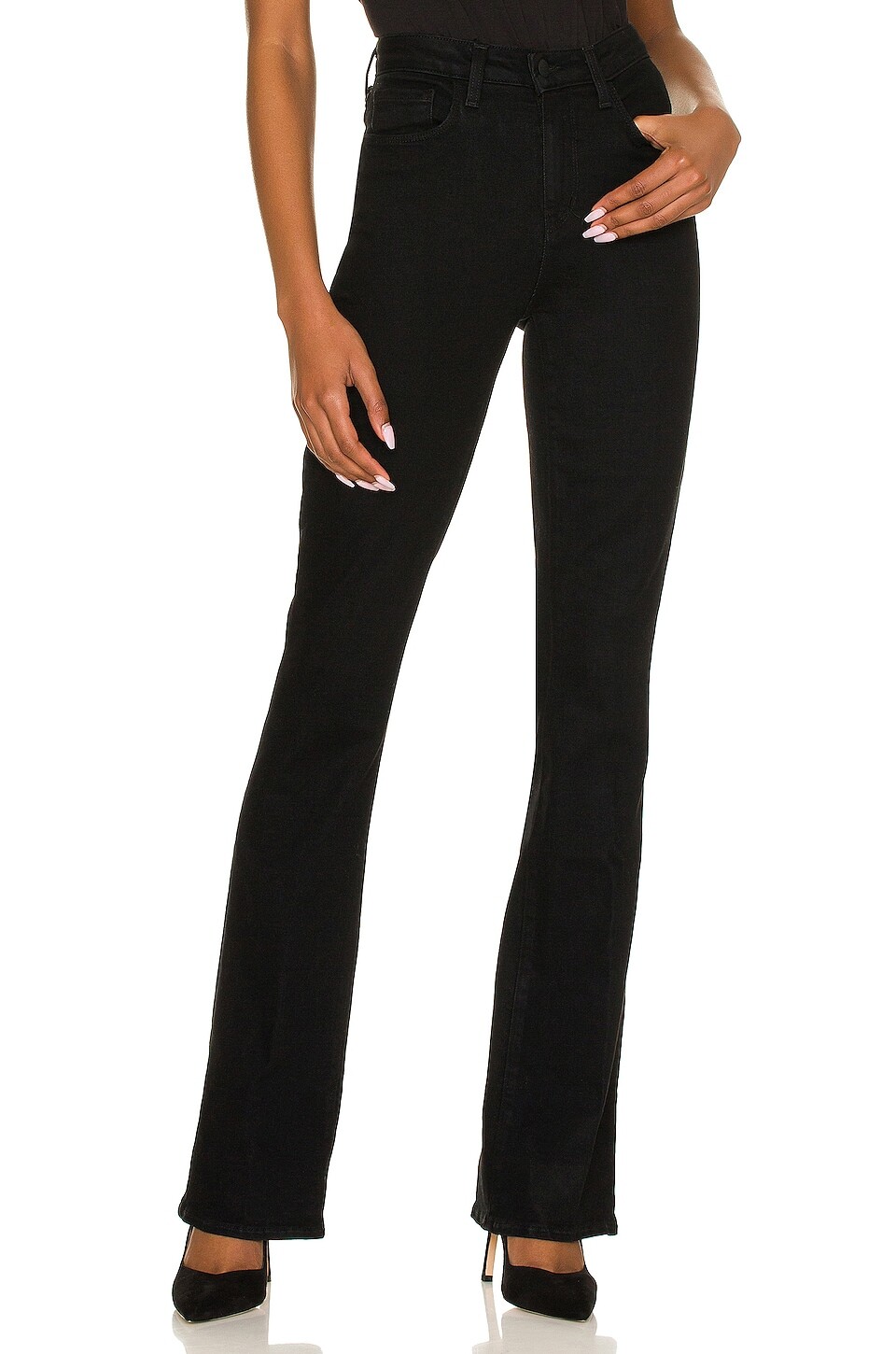 Ботинки L'AGENCE Selma High Rise Sleek Baby, нуар