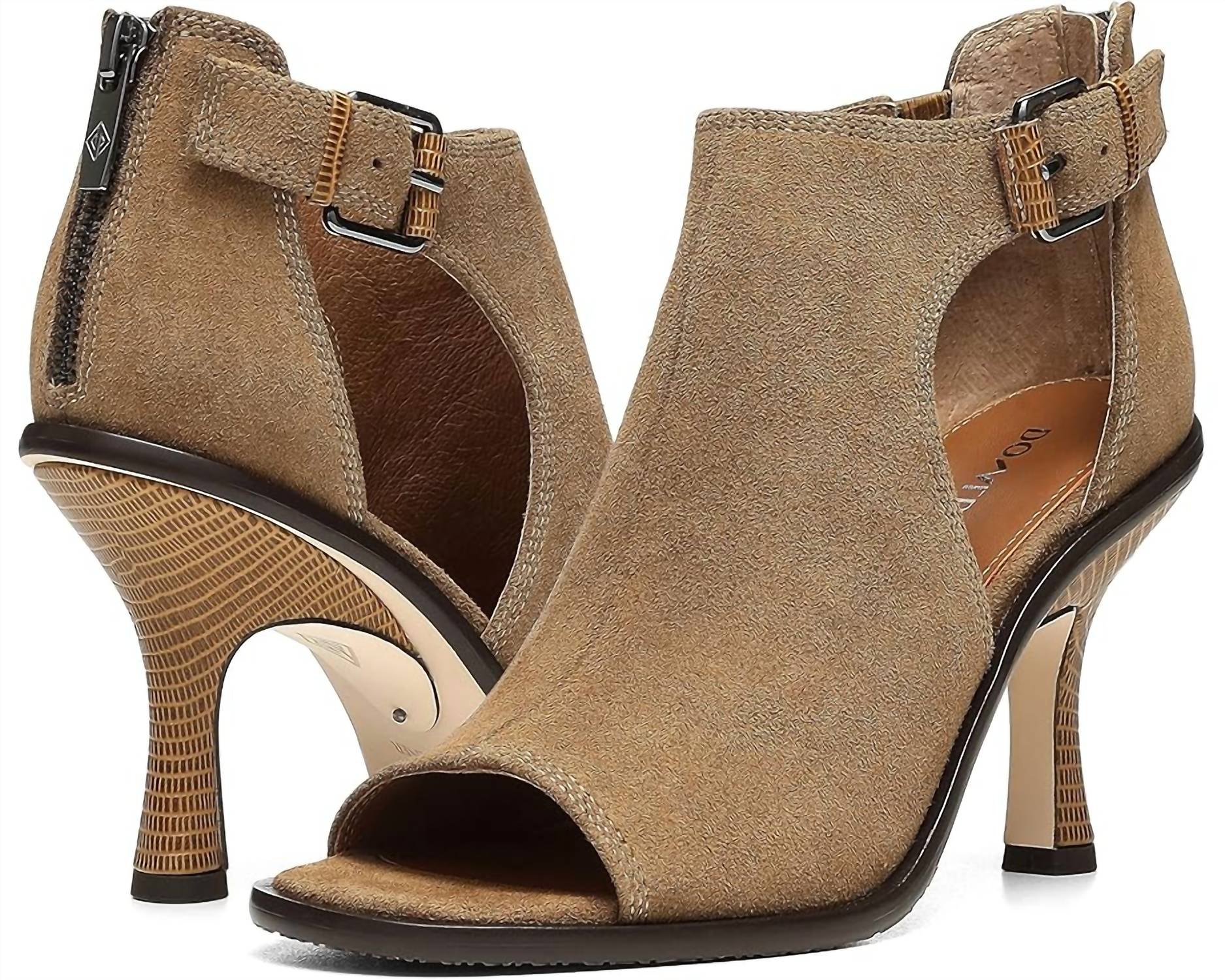 Женские босоножки на каблуке Era из замши Biscotti Donald Pliner, цвет biscotti suede — фото 2