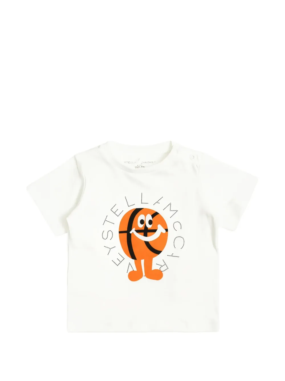 

Футболка с графическим принтом «Баскетбольный персонаж» Stella Mccartney Kids, белый
