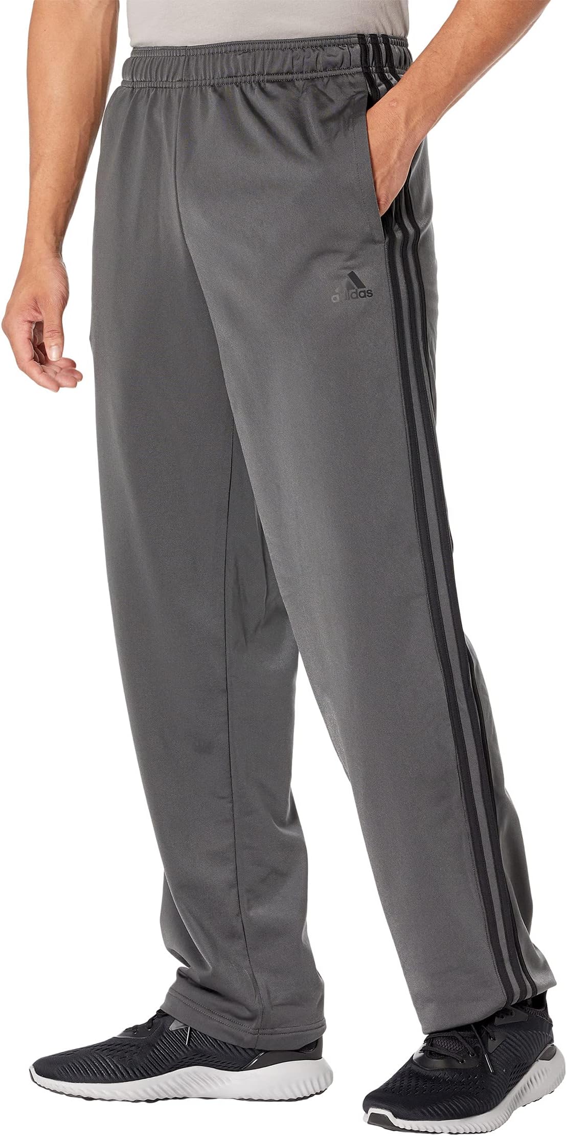 

Брюки adidas Essentials 3-Stripes Tricot Open Hem Pants, цвет Dark Grey/Solid Grey/Black