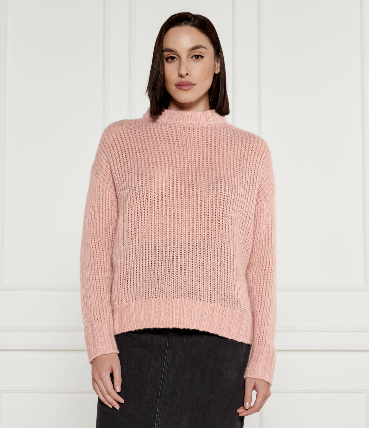 

Свитер из шерсти HUGO Sloossy Oversize fit, роза