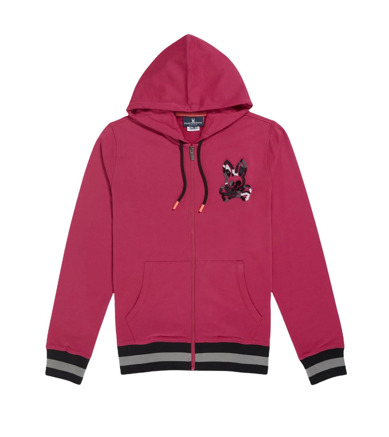 

Мужская толстовка с капюшоном Howgate Camo цвета клюквы Psycho Bunny, цвет cranberry