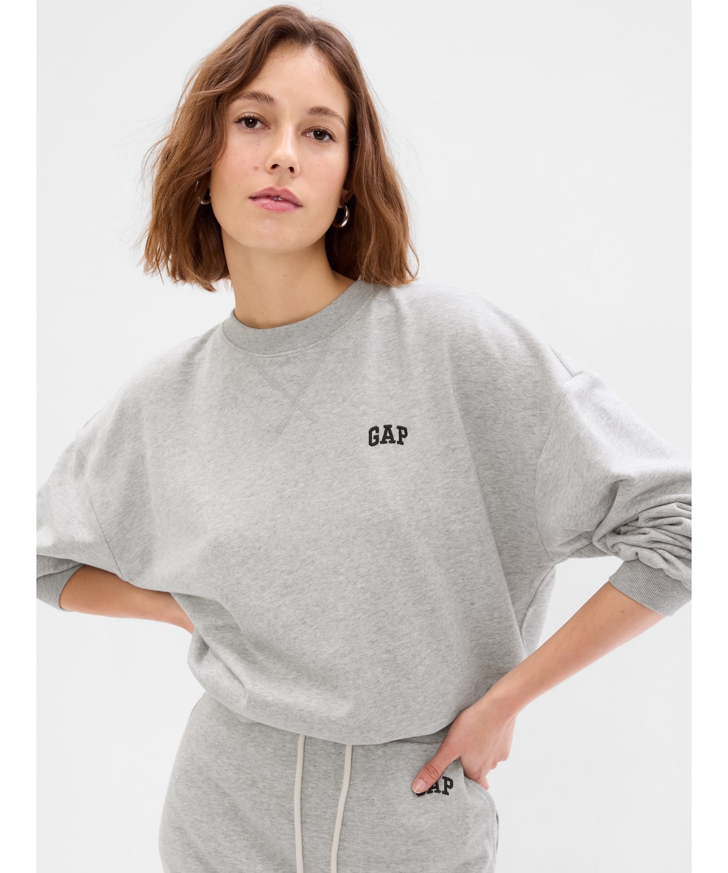 (W) Мини-толстовка с логотипом GAP, LIGHT_HEATHER_GREY_B08