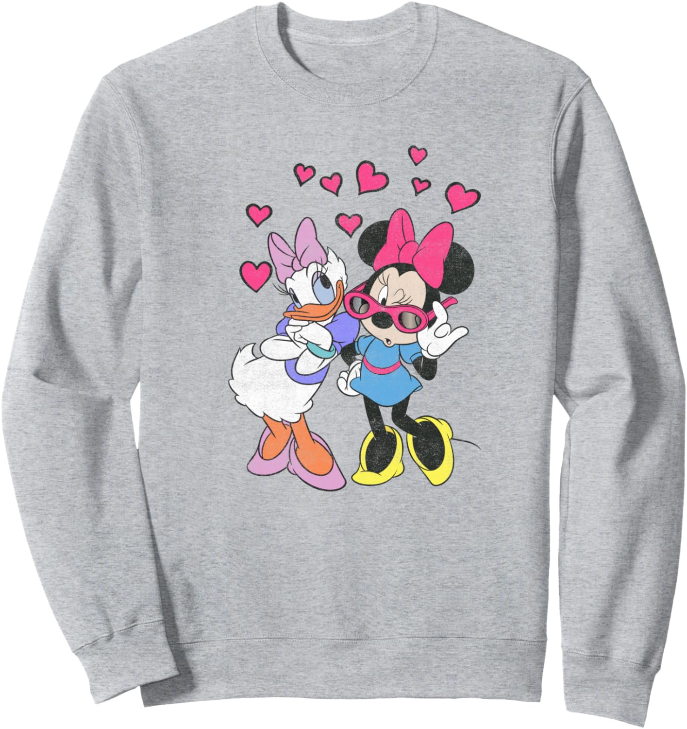 

Толстовка Disney Mickey and Friends Minnie & Daisy Hearts Portrait, серая, размер S, Серый, Толстовка Disney Mickey and Friends Minnie & Daisy Hearts Portrait, серая, размер S