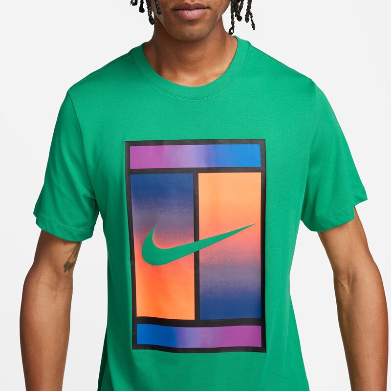 Shirt nikecourt dri-fit Nike, зеленый — фото 3