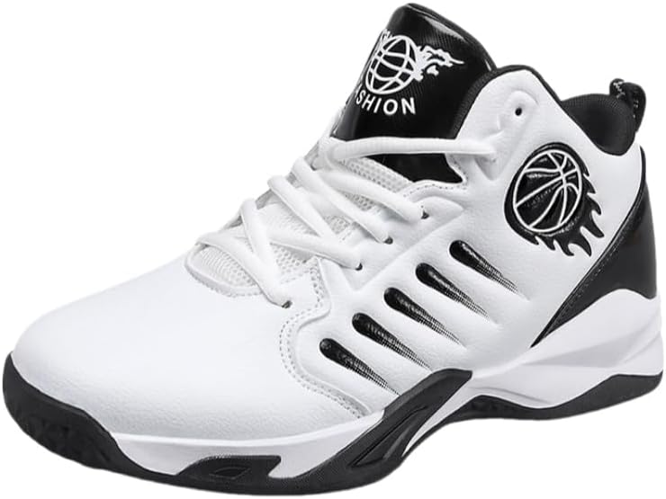 

Мужские баскетбольные кроссовки Fusecottc среднего верха - дышащие модные кеды, белый