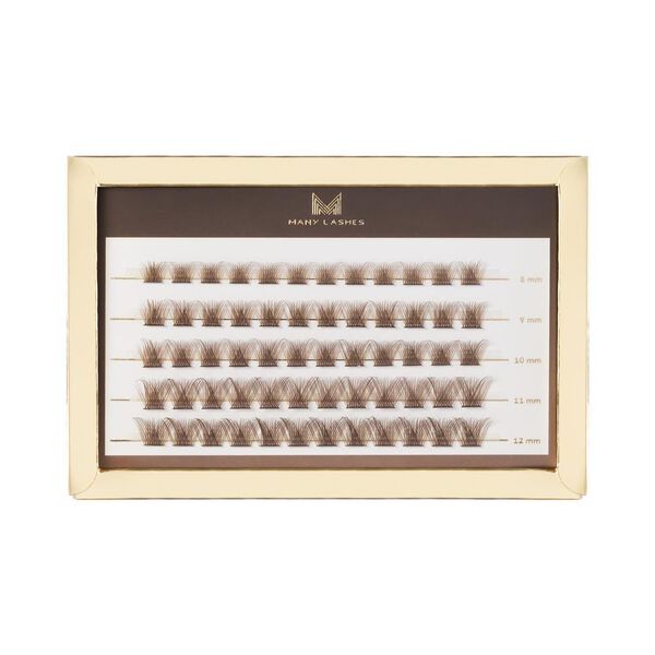 

Ресницы Obsession шоколадно-коричневого цвета, мини-коробка – c-curl, 1 упаковка. Many Lashes V-Lashes