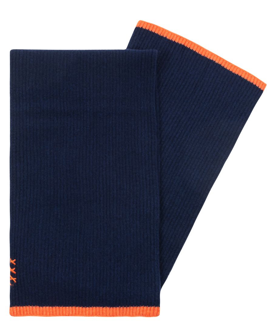 

Мужской ребристый шарф из толстой пряжи SCOTCH & SODA, Navy