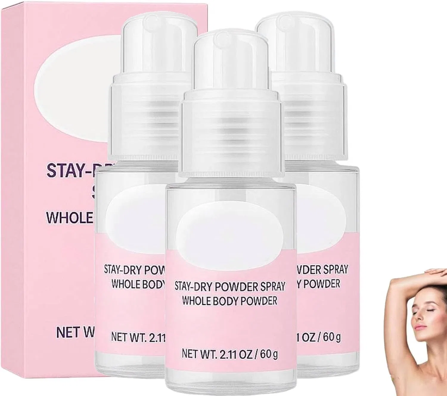 Пудра для тела Comfort Powder от натирания и пота, 60 г (3 шт.) Generisch