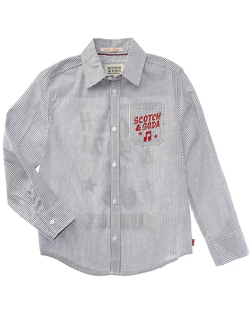 Рубашка Оксфорд «Скотч и Сода» SCOTCH & SODA, серый