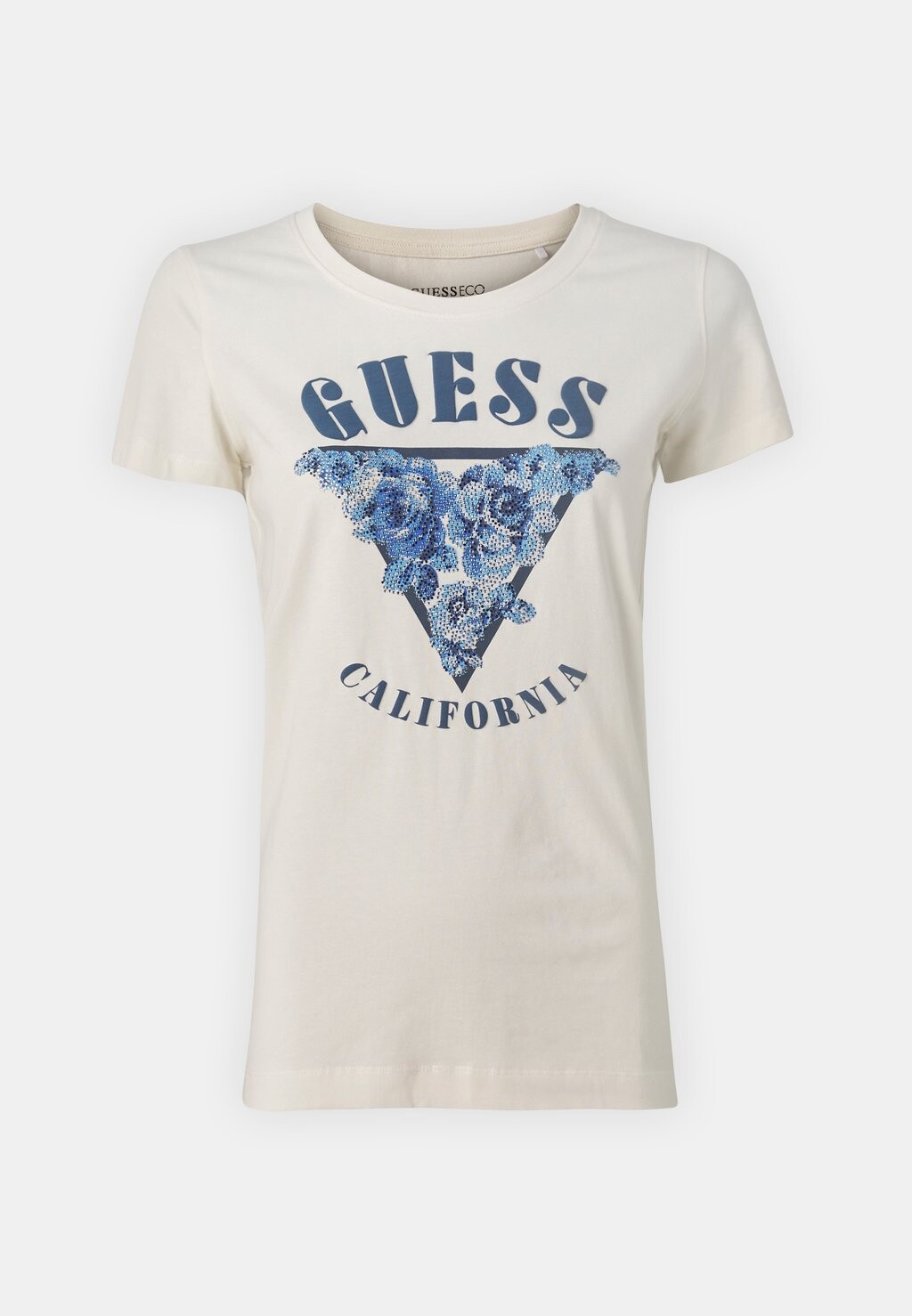 

Футболка с набивным рисунком Guess, кремовый