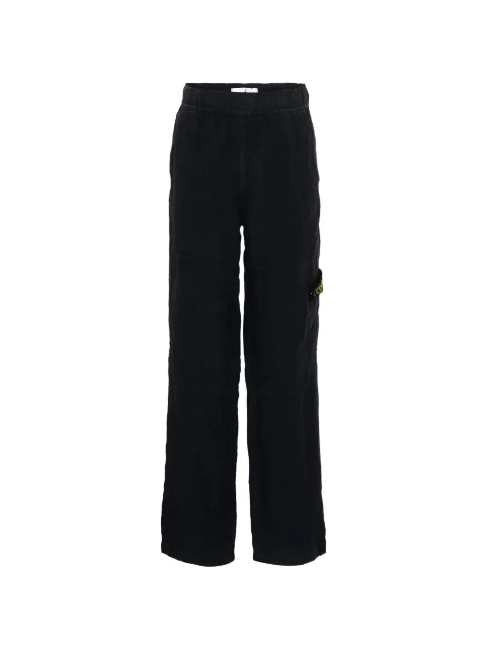 Повседневные брюки с отделкой из вставок Stone Island Junior, черный
