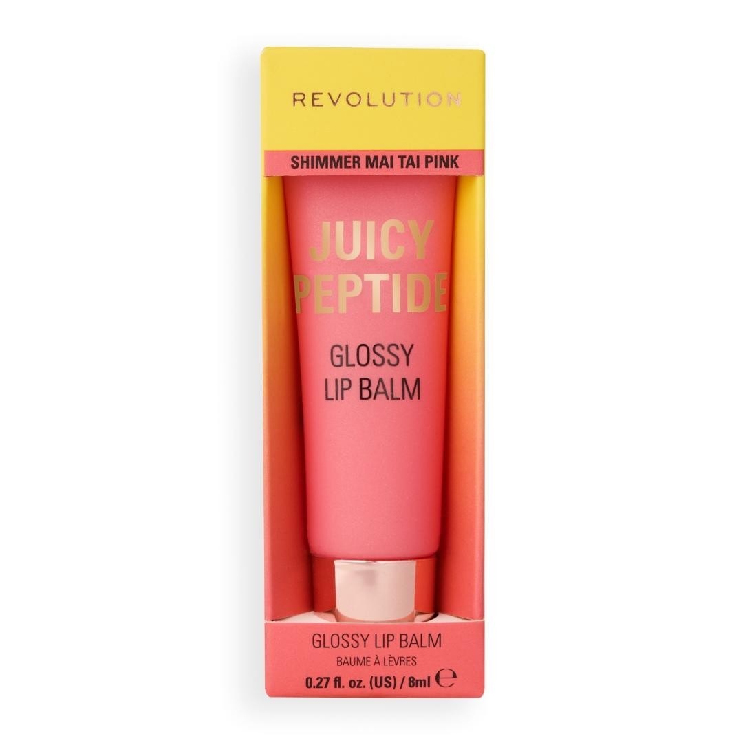 Бальзам для губ juicy peptide lip balm Revolution, mai tai pink, объем 8 мл — фото 4